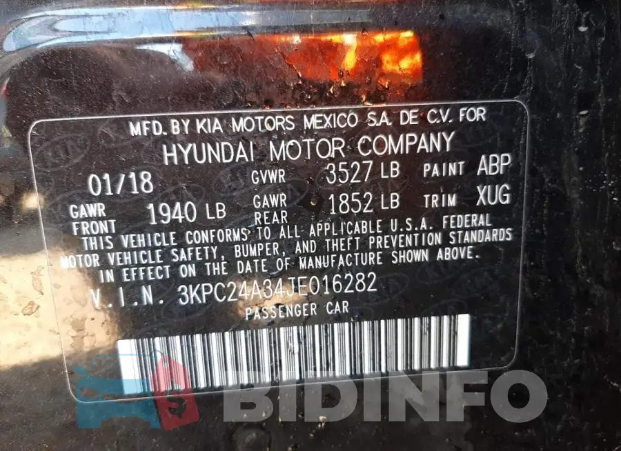 3KPC24A34JE016282 Photo# 10