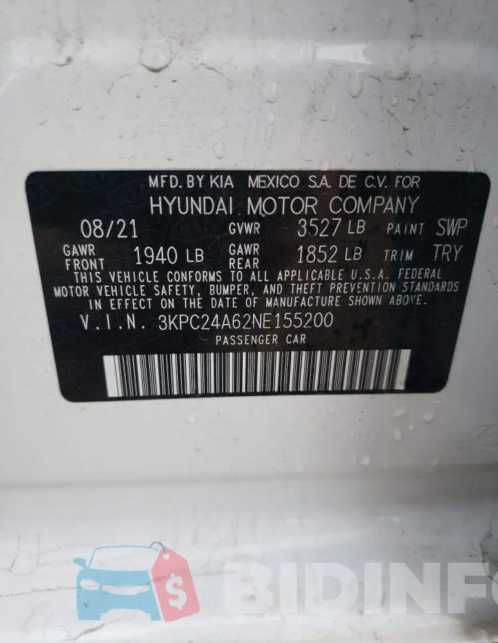 3KPC24A62NE155200 Photo# 12