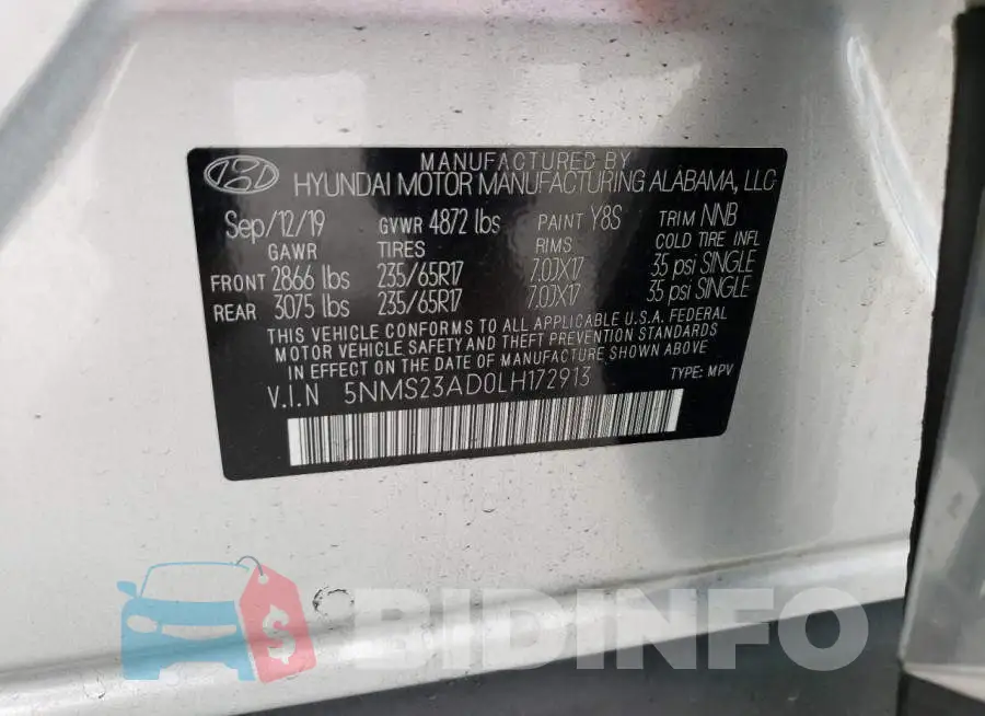 5NMS23AD0LH172913 Photo# 13