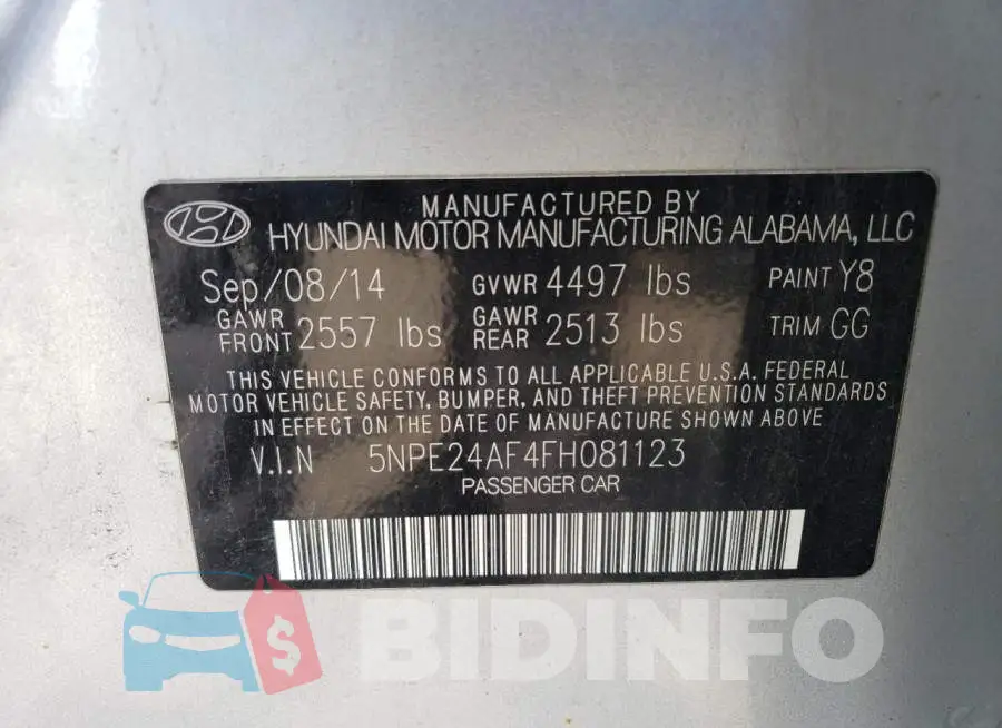 5NPE24AF4FH081123 Photo# 12