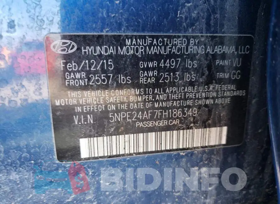 5NPE24AF7FH186349 Photo# 12