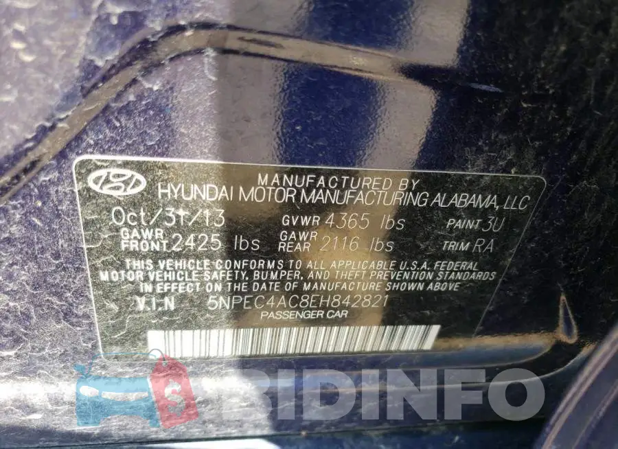 5NPEC4AC8EH842821 Photo# 12