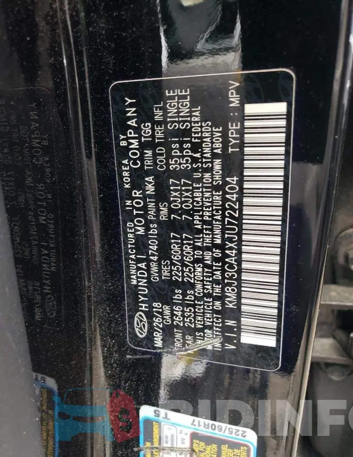 KM8J3CA4XJU722404 Photo# 13