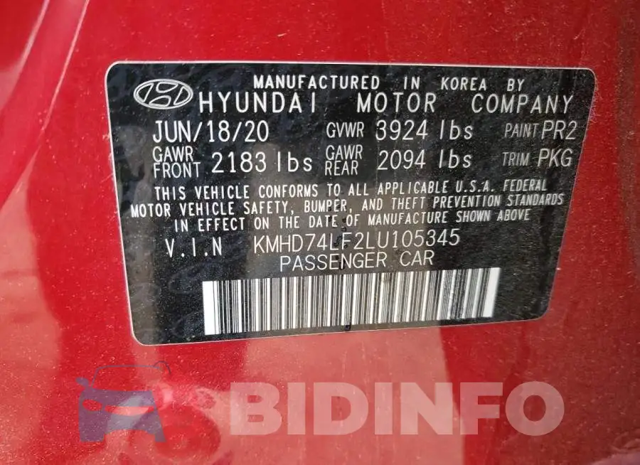 KMHD74LF2LU105345 Photo# 12