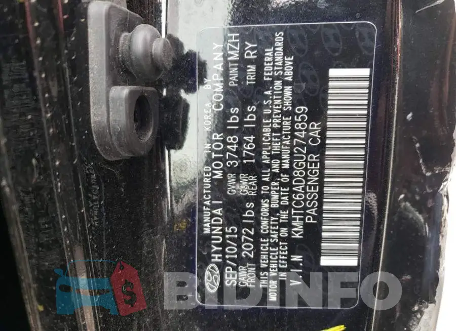 KMHTC6AD8GU274859 Photo# 12
