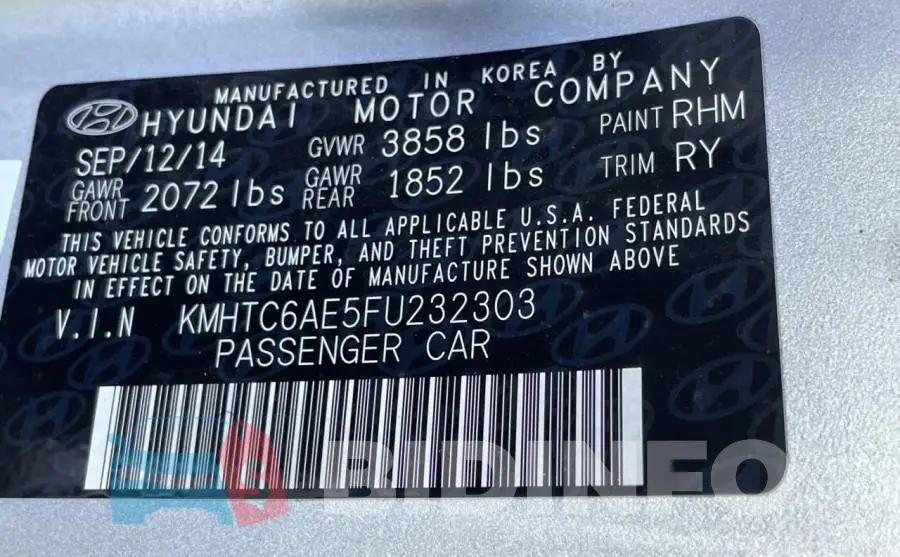 KMHTC6AE5FU232303 Photo# 10