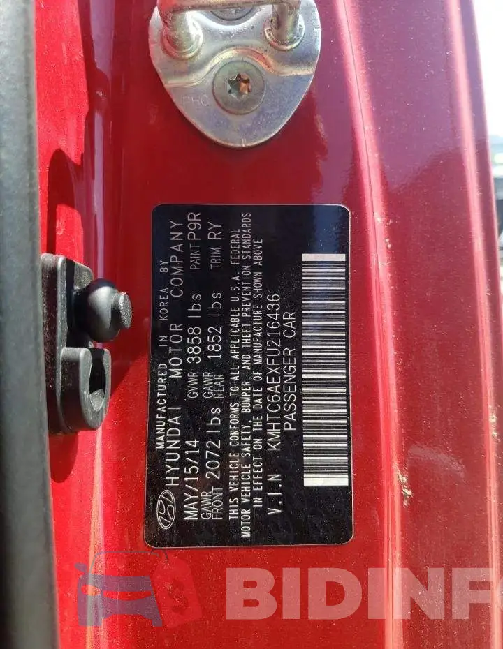 KMHTC6AEXFU216436 Photo# 12