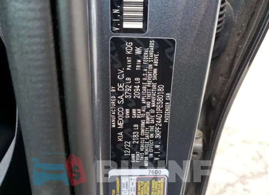 3KPF24AD1PE580180 Photo# 12