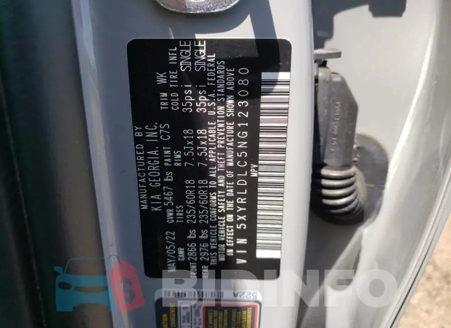 5XYRLDLC5NG123080 Photo# 13