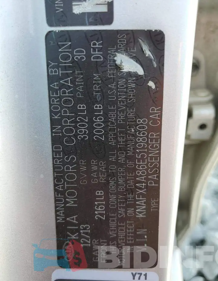 KNAFX4A86E5198608 Photo# 12