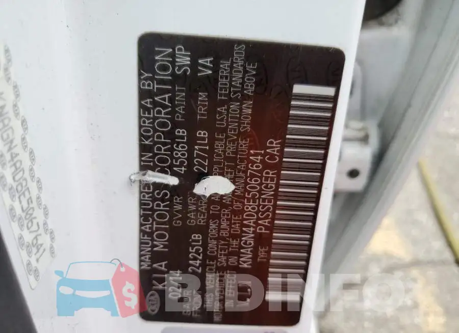 KNAGN4AD8E5067641 Photo# 12