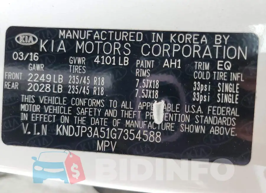 KNDJP3A51G7354588 Photo# 12
