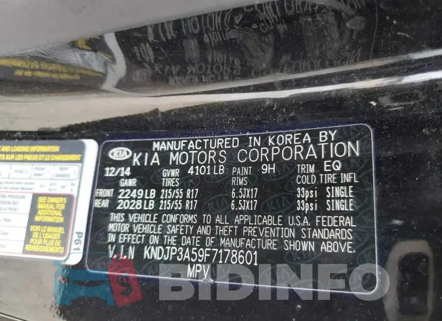 KNDJP3A59F7178601 Photo# 12
