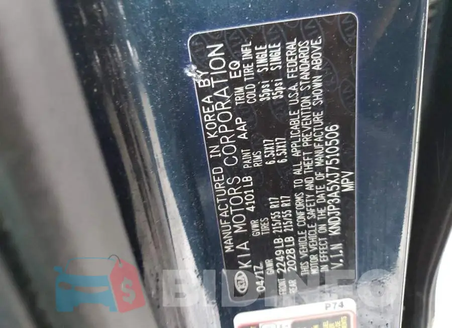 KNDJP3A5XJ7510506 Photo# 13