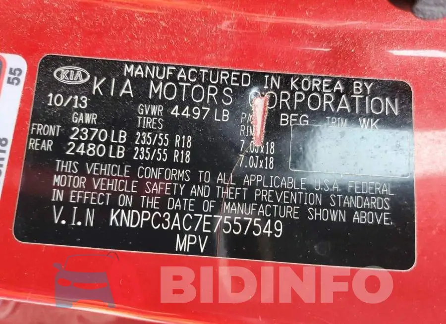 KNDPC3AC7E7557549 Photo# 13
