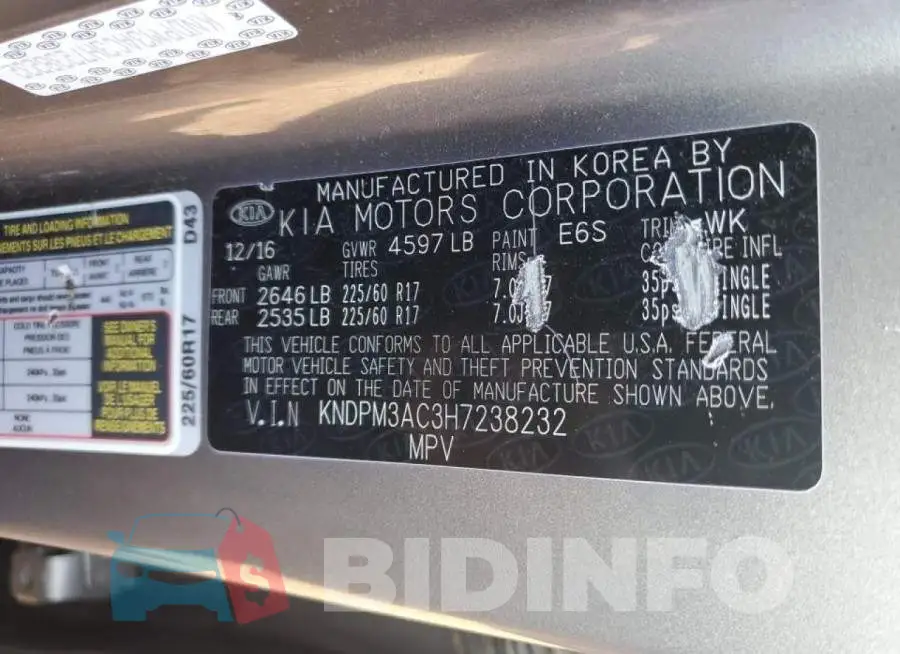 KNDPM3AC3H7238232 Photo# 12