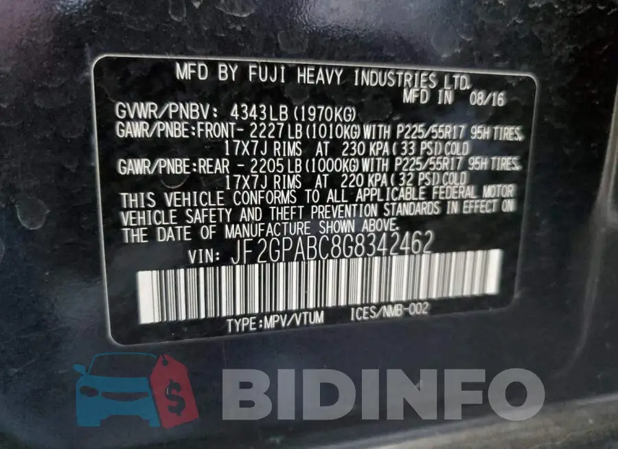 JF2GPABC8G8342462 Photo# 13