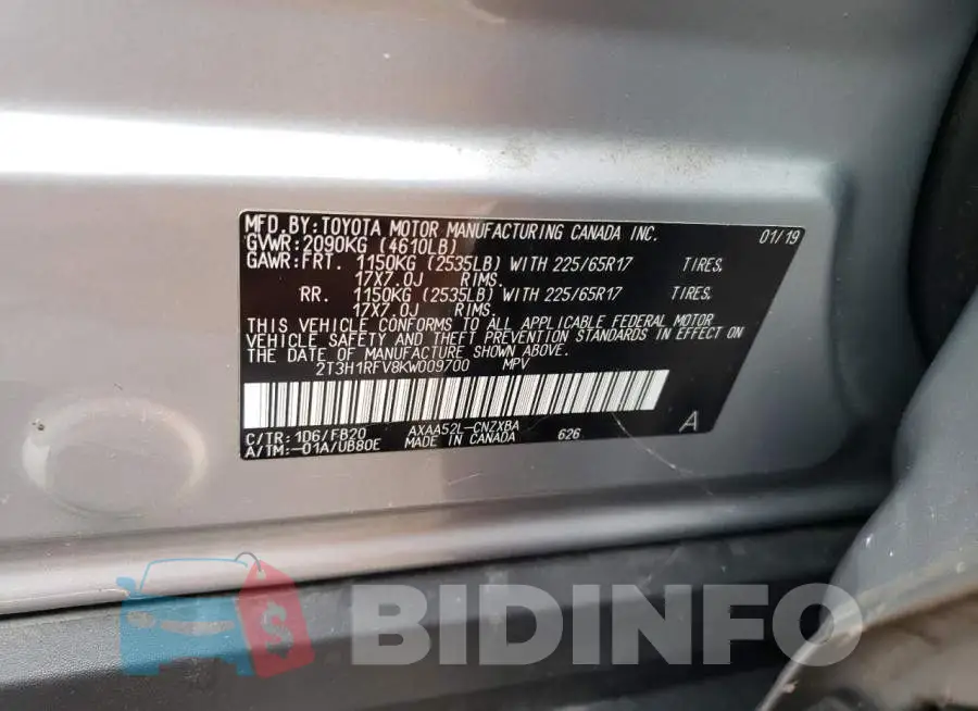 2T3H1RFV8KW009700 Photo# 13