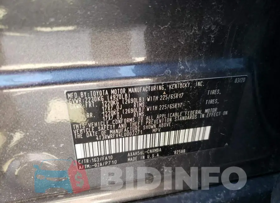 4T3RWRFV4LU003271 Photo# 12