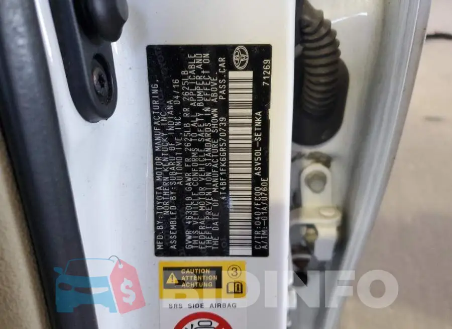 4T4BF1FK6GR570739 Photo# 13