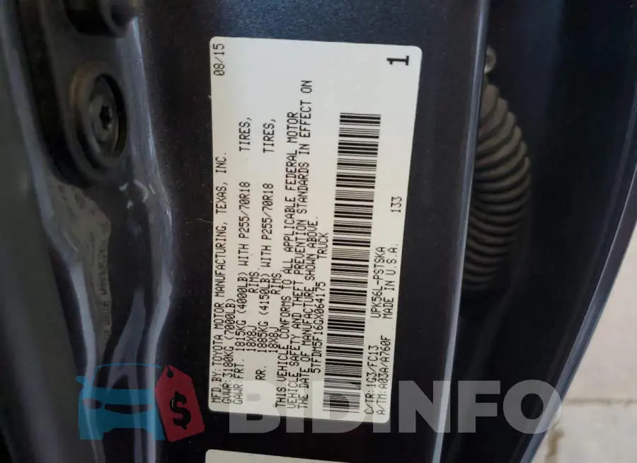 5TFDM5F16GX064175 Photo# 12
