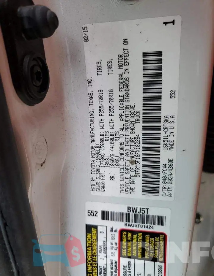 5TFRY5F18FX182284 Photo# 10