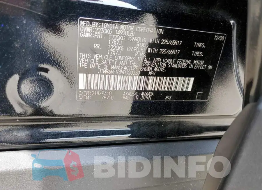JTMR6RFV4MD020330 Photo# 12