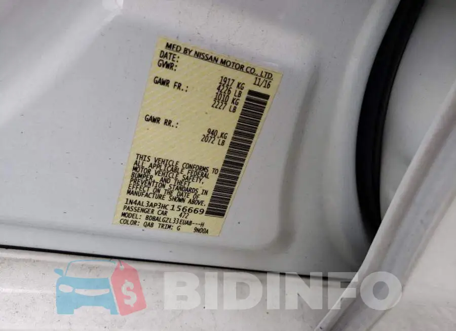 1N4AL3AP3HC156669 Photo# 12