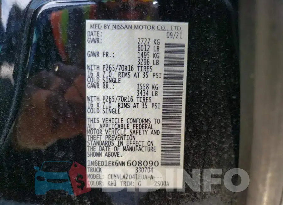 1N6ED1EK6NN608090 Photo# 13
