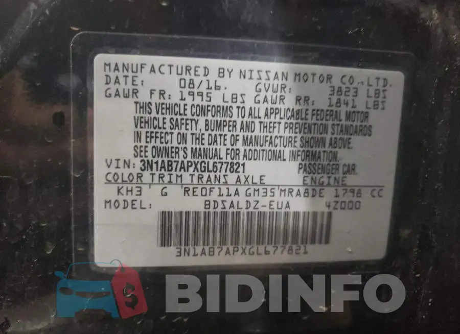 3N1AB7APXGL677821 Photo# 13