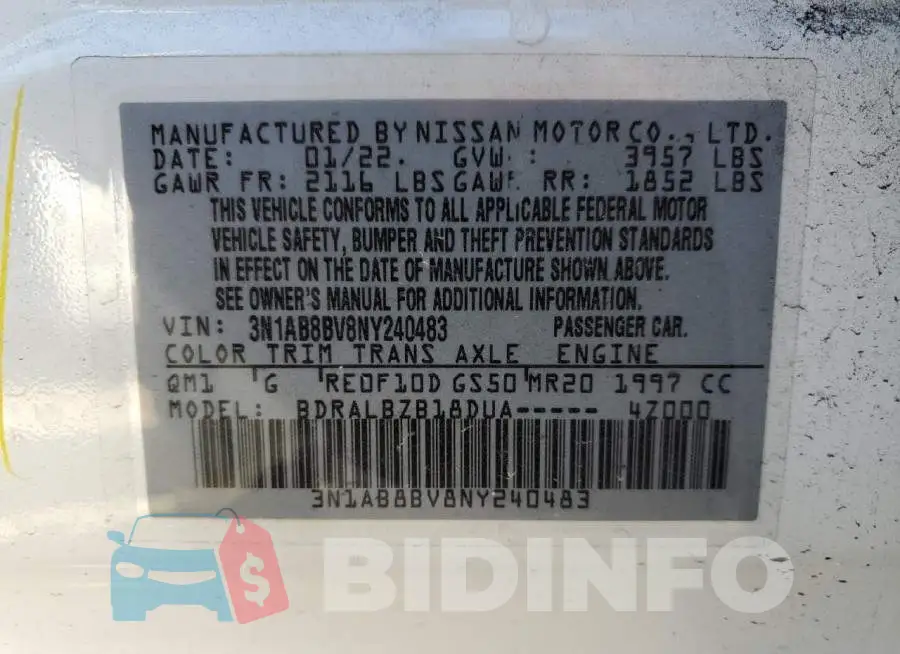 3N1AB8BV8NY240483 Photo# 13