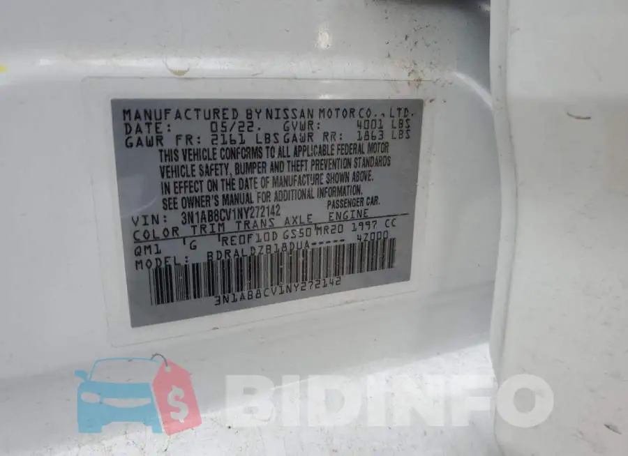 3N1AB8CV1NY272142 Photo# 12