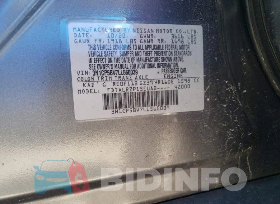 3N1CP5BV7LL560039 Photo# 12