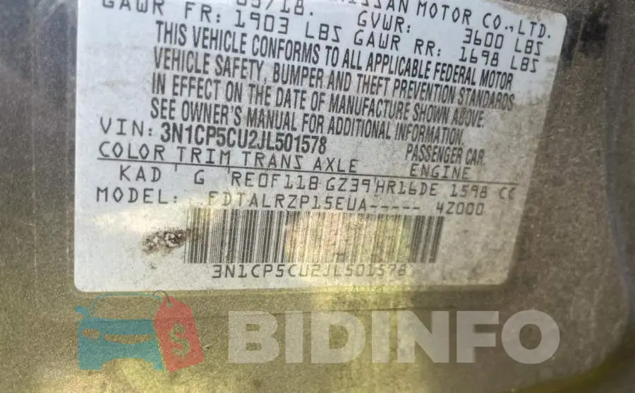 3N1CP5CU2JL501578 Photo# 10