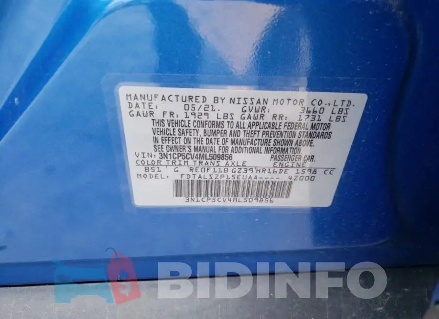 3N1CP5CV4ML509856 Photo# 13