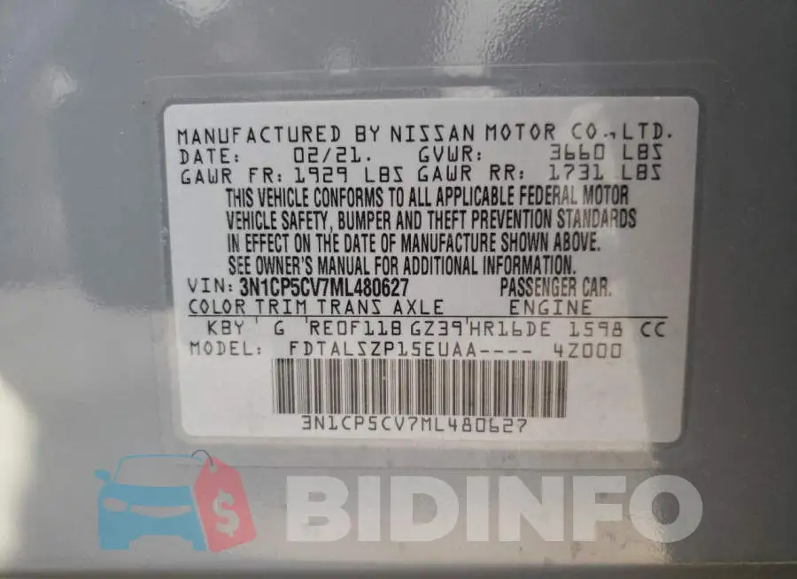 3N1CP5CV7ML480627 Photo# 13