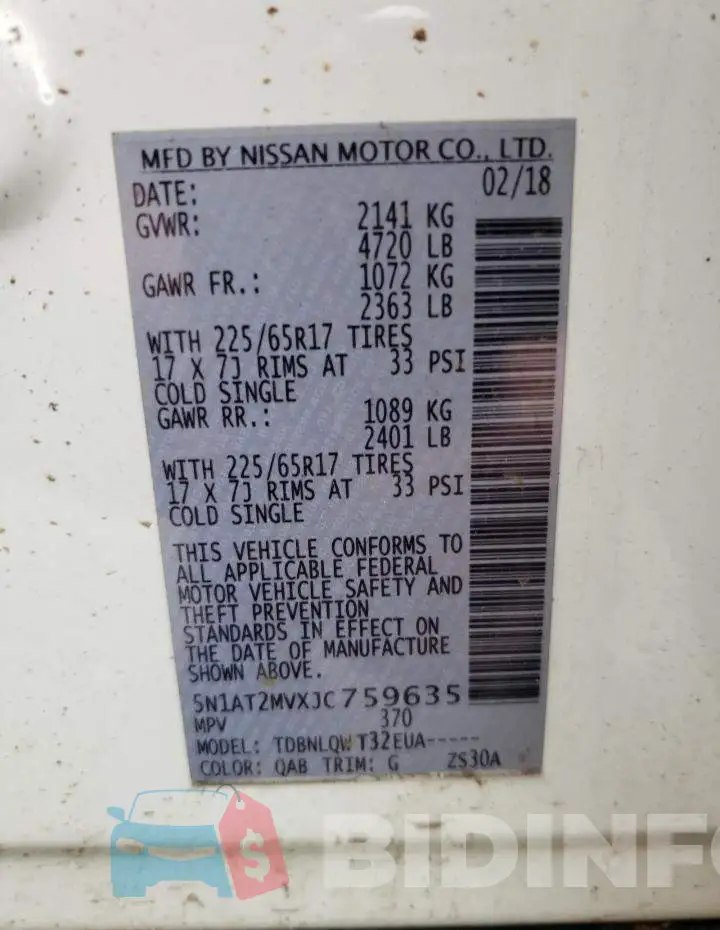 5N1AT2MVXJC759635 Photo# 12