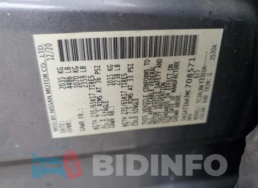 5N1AT3AA3MC708571 Photo# 13