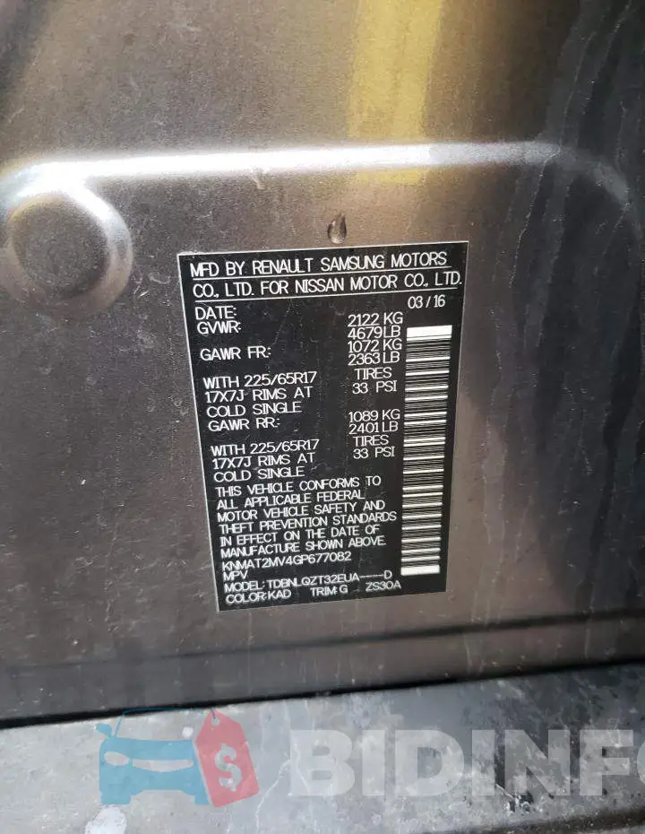 KNMAT2MV4GP677082 Photo# 12