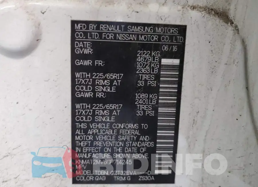 KNMAT2MV6GP714245 Photo# 13