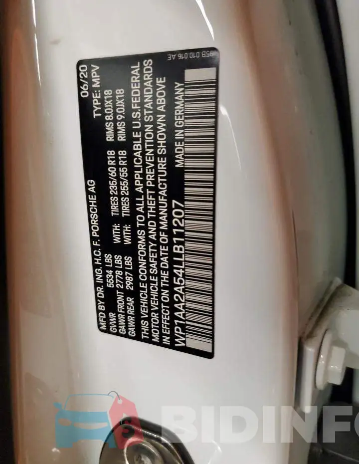 WP1AA2A54LLB11207 Photo# 12