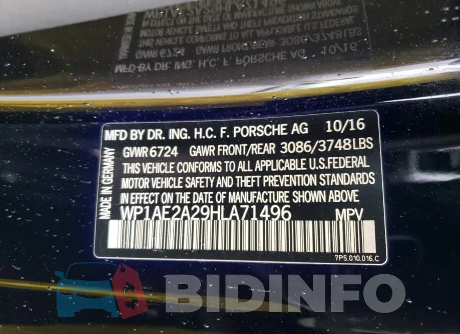 WP1AE2A29HLA71496 Photo# 12