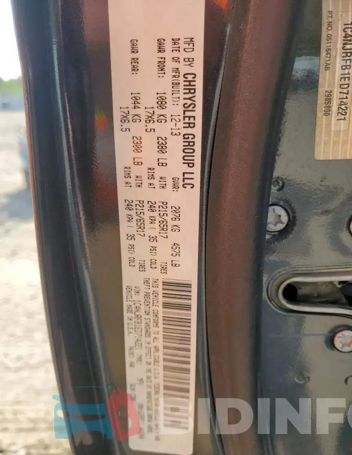 1C4NJRFB1ED714221 Photo# 13
