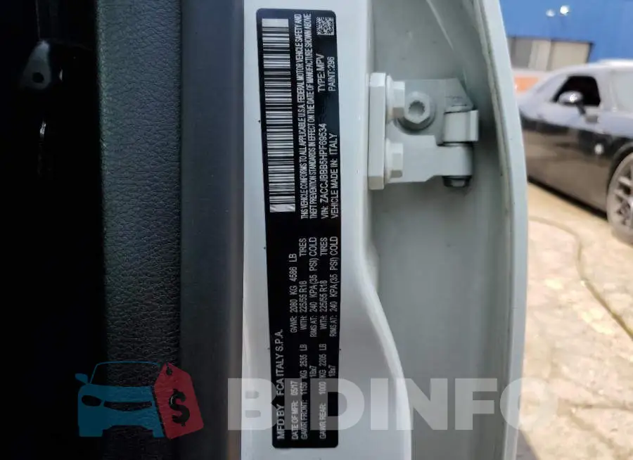 ZACCJBBB5HPF69534 Photo# 14