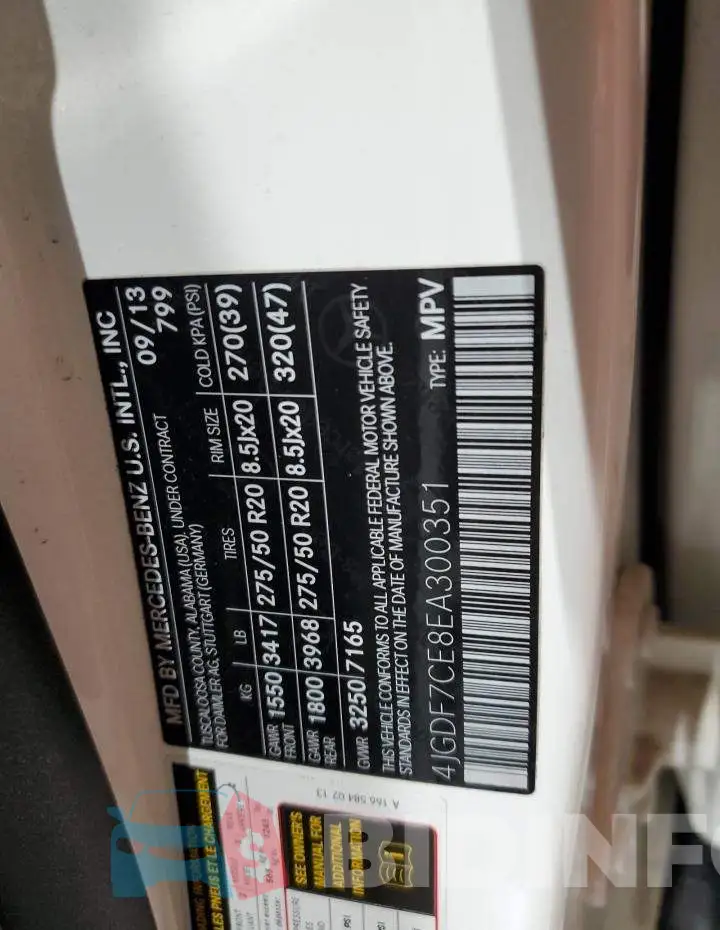 4JGDF7CE8EA300351 Photo# 13