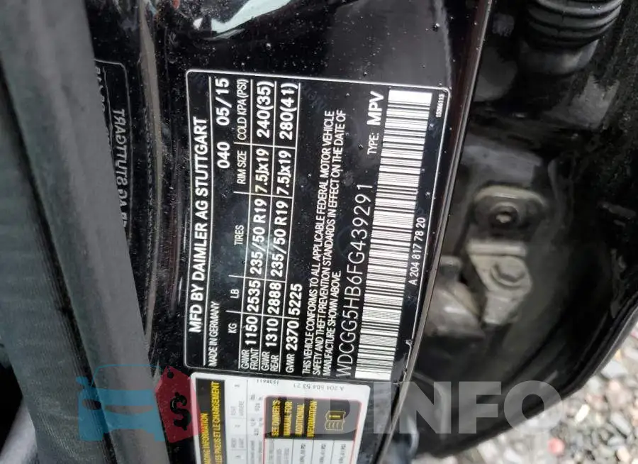 WDCGG5HB6FG439291 Photo# 12