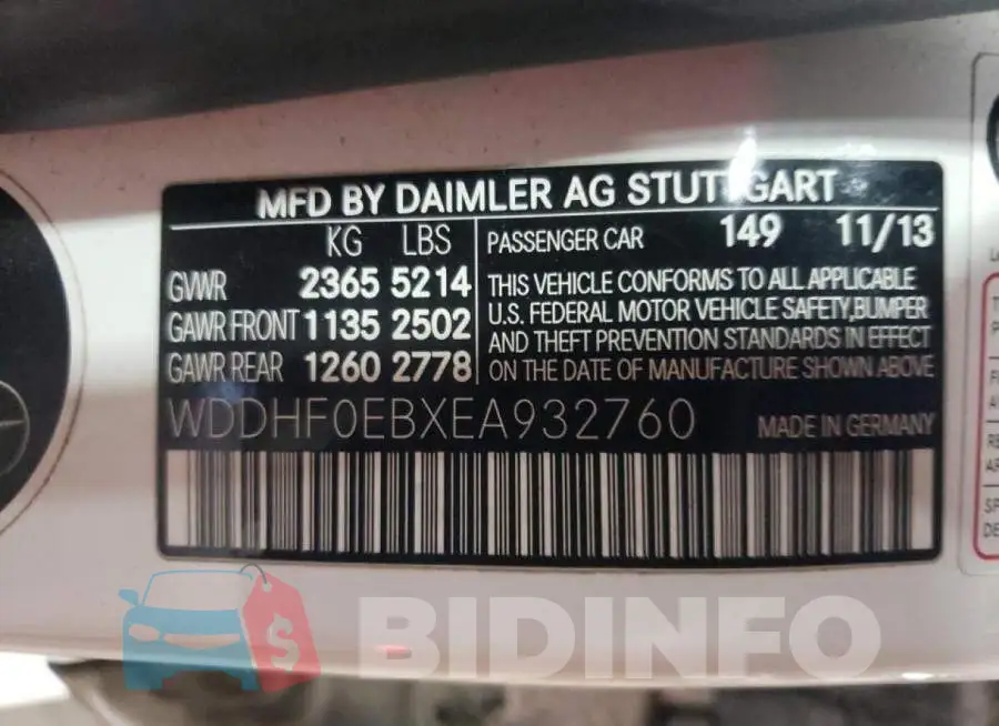 WDDHF0EBXEA932760 Photo# 12