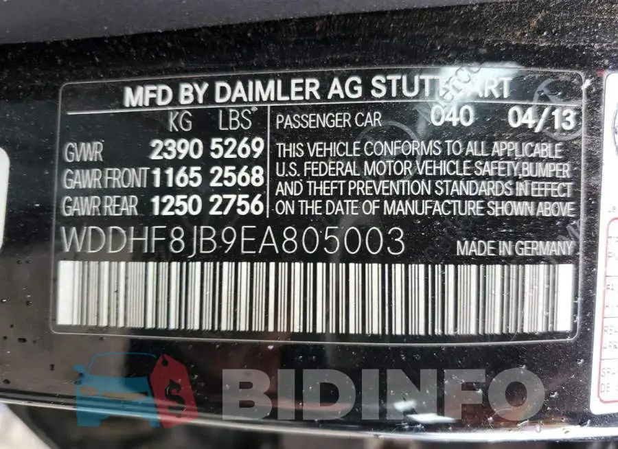 WDDHF8JB9EA805003 Photo# 12
