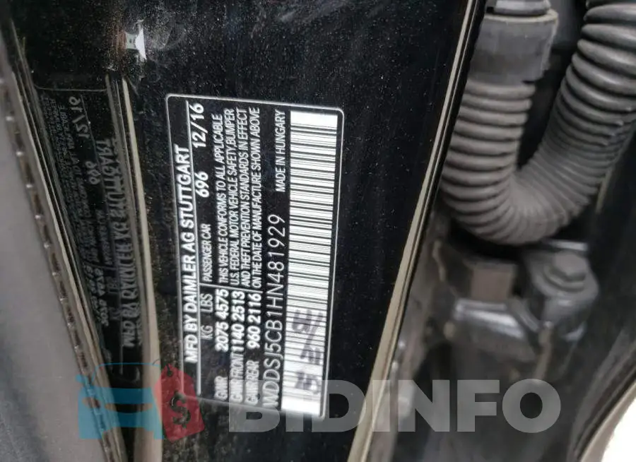 WDDSJ5CB1HN481929 Photo# 12