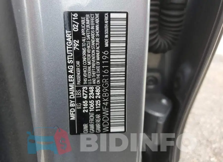 WDDWF4KB9GR161196 Photo# 13